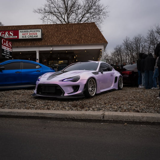 Toyota GT86 86 TRD GT SE Base ZN6 2017 2018 2019 2020 & Scion FR-S FRS ZN6 2013 2014 2015 2016 & BRZ TS Limited Premium ZN6 2013 2014 2015 2016 2017 2018 2019 2020 (compatible with ROBOT widebody kit) with Aftermarket Parts - Front Corner Canards (Pair) & Front Inner Vents Canards (Pair) Carbon Fiber / FRP from Robot Craftsman