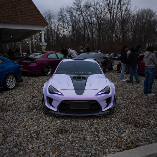 Toyota GT86 86 TRD GT SE Base ZN6 2017 2018 2019 2020 & Scion FR-S FRS ZN6 2013 2014 2015 2016 & BRZ TS Limited Premium ZN6 2013 2014 2015 2016 2017 2018 2019 2020 (compatible with ROBOT widebody kit) with Aftermarket Parts - Front Corner Canards (Pair) & Front Inner Vents Canards (Pair) Carbon Fiber / FRP from Robot Craftsman