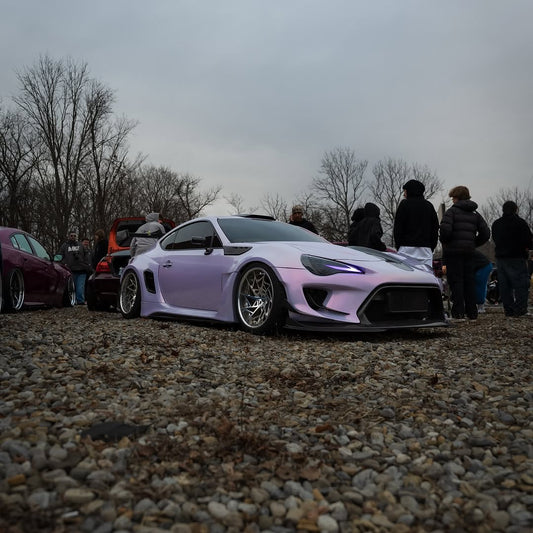 Toyota GT86 86 TRD GT SE Base ZN6 2017 2018 2019 2020 & Scion FR-S FRS ZN6 2013 2014 2015 2016 & BRZ TS Limited Premium ZN6 2013 2014 2015 2016 2017 2018 2019 2020 (compatible with ROBOT widebody kit) with Aftermarket Parts - Front Corner Canards (Pair) & Front Inner Vents Canards (Pair) Carbon Fiber / FRP from Robot Craftsman