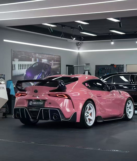 Toyota Supra MK5 A90 A91 3.0 2.0 2020 2021 2022 2023 2024 with Aftermarket Parts - Side Skirts Carbon Fiber / FRP from CMST Tuning