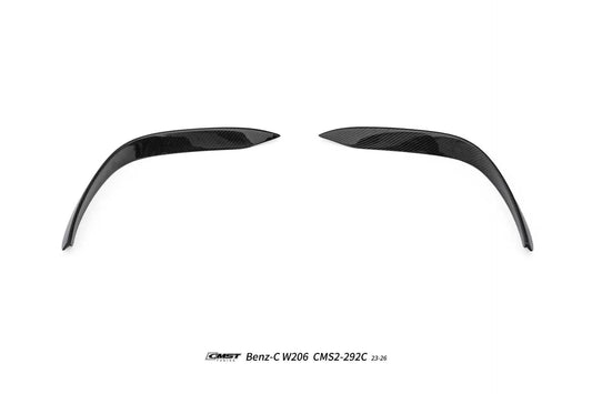 Mercedes Benz C-Class C43 AMG C300 (with sport-package bumper) W206 S206 2021-ON with Aftermarket Parts - Upper Valences Carbon Fiber / FRP from CMST Tuning