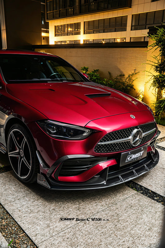 Mercedes Benz C-Class C43 AMG C300 (with sport-package bumper) W206 S206 2021-ON with Aftermarket Parts - Upper Valences Carbon Fiber / FRP from CMST Tuning