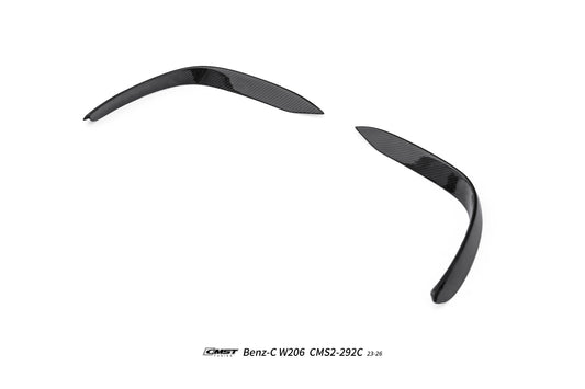 Mercedes Benz C-Class C43 AMG C300 (with sport-package bumper) W206 S206 2021-ON with Aftermarket Parts - Upper Valences Carbon Fiber / FRP from CMST Tuning