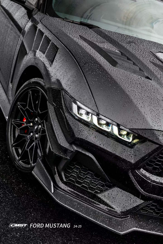 Ford Mustang S650 GT 2024-ON with Aftermarket Parts - V1 Front Lip Carbon Fiber / FRP from CMST Tuning