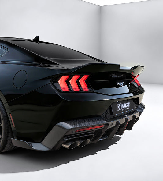Ford Mustang S650 2.3 Ecoboost 5.0 GT Dark Horse 2024-ON with Aftermarket Parts - V1 Rear Diffuser Carbon Fiber / FRP from CMST Tuning
