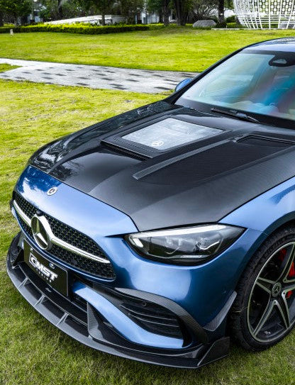 Mercedes Benz C-Class C43 AMG C300 (with sport-package bumper) W206 S206 2021-ON with Aftermarket Parts - Front Lip Carbon Fiber / FRP from CMST Tuning