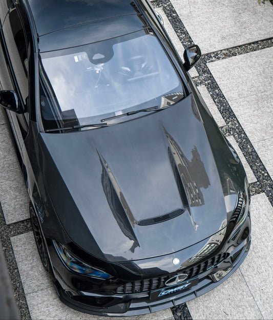 Mercedes Benz CLE-Class AMG CLE 53 / 450 / 300 C236 A236 2024-ON with Aftermarket Parts - V1 Hood Dry Pre-preg Carbon Fiber / FRP from CMST Tuning