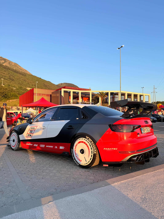 Audi RS3 S3 A3 8V/8V.5 2014 2015 2016 2017 2018 2019 2020 with Aftermarket Parts - V1 Style Rear Wing Carbon Fiber from CMST Tuning