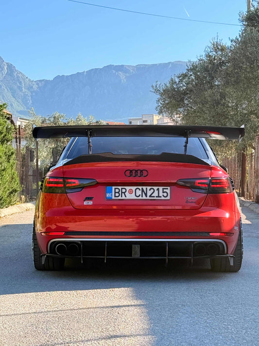 Audi RS3 S3 A3 8V/8V.5 2014 2015 2016 2017 2018 2019 2020 with Aftermarket Parts - V1 Style Rear Wing Carbon Fiber from CMST Tuning