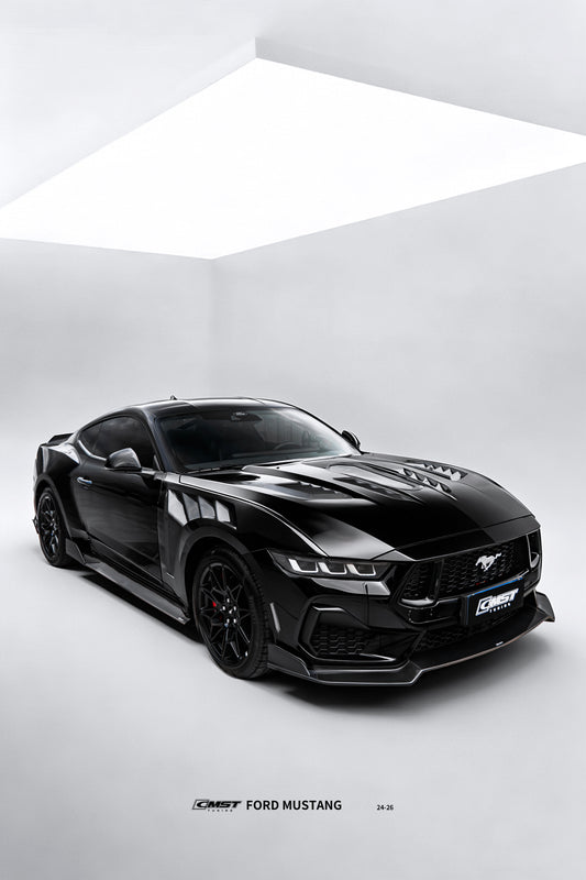Ford Mustang S650 2.3 Ecoboost 5.0 GT Dark Horse 2024-ON with Aftermarket Parts - V1 Side Skirts Carbon Fiber / FRP from CMST Tuning