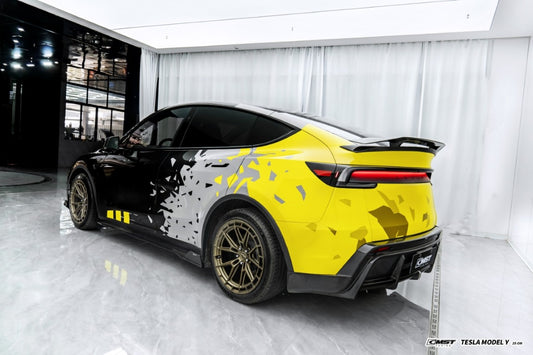 Tesla Model Y Juniper 2026-ON with Aftermarket Parts - V1 Rear Spoiler Carbon Fiber / FRP from CMST Tuning