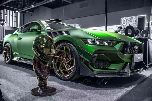 Ford Mustang S650 GT 2024-ON with Aftermarket Parts - V2 Front Lip Carbon Fiber / FRP from CMST Tuning