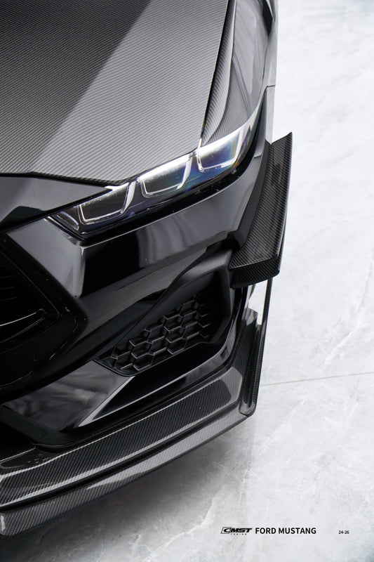 Ford Mustang S650 GT 2024-ON with Aftermarket Parts - V2 Front Lip Carbon Fiber / FRP from CMST Tuning