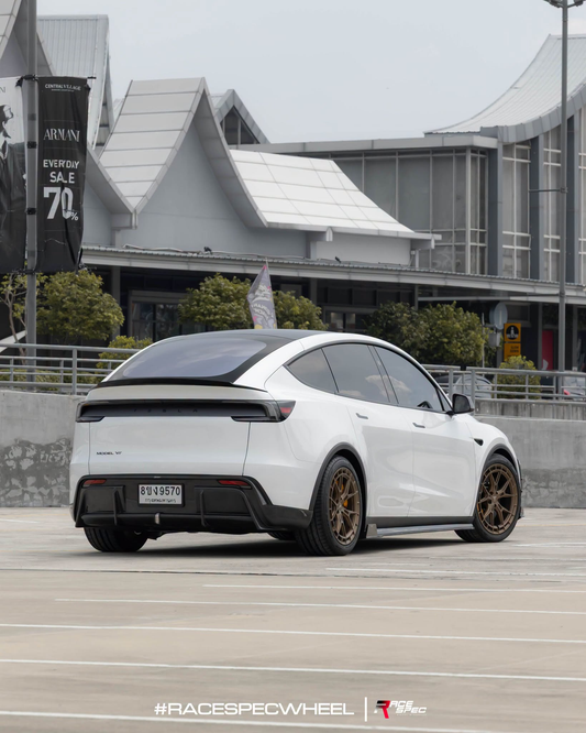 Tesla Model Y Juniper 2026-ON with Aftermarket Parts - V2 Rear Diffuser Carbon Fiber / FRP from CMST Tuning