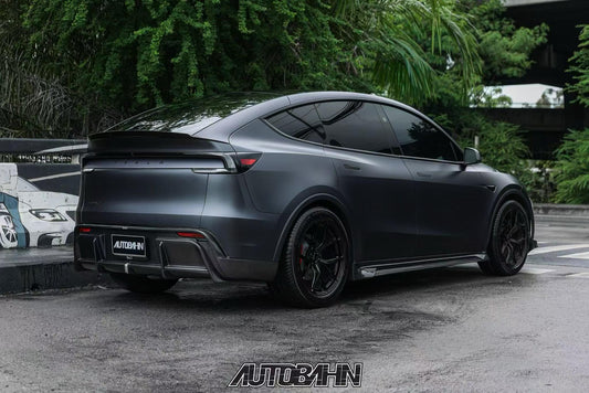 Tesla Model Y Juniper 2026-ON with Aftermarket Parts - V2 Side Skirts Carbon Fiber / FRP from CMST Tuning