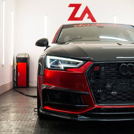 Audi RS4 2018-ON & S4 / A4 / A4 Allroad / A4 Avant B9 B9.5 2017-ON with Aftermarket Parts - V2 Hood Bonnet Carbon Fiber / FRP from CMST Tuning