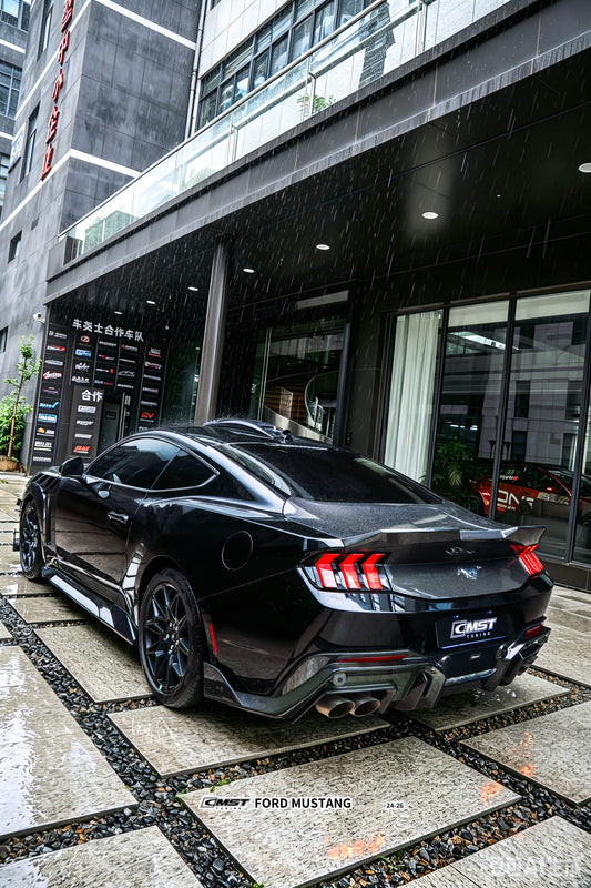 Ford Mustang S650 2.3 Ecoboost 5.0 GT Dark Horse 2024-ON with Aftermarket Parts - V2 Rear Diffuser Carbon Fiber / FRP from CMST Tuning