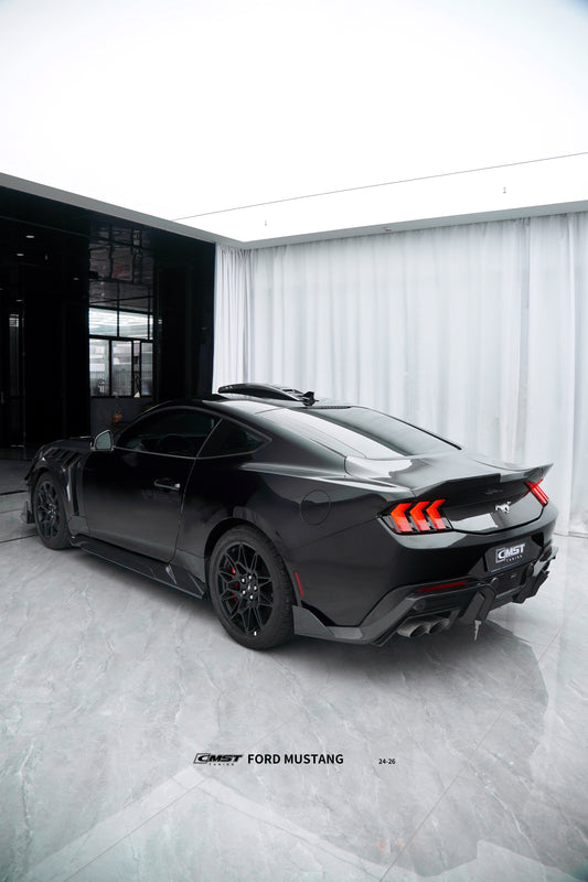 Ford Mustang S650 2.3 Ecoboost 5.0 GT Dark Horse 2024-ON with Aftermarket Parts - V2 Rear Diffuser Carbon Fiber / FRP from CMST Tuning