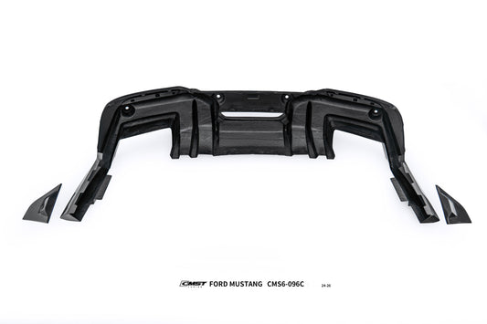 Ford Mustang S650 2.3 Ecoboost 5.0 GT Dark Horse 2024-ON with Aftermarket Parts - V2 Rear Diffuser Carbon Fiber / FRP from CMST Tuning