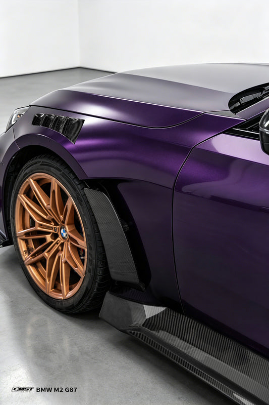 BMW M2CS M2 G87 2023-ON with Aftermarket Parts - V1 Style Front Fenders Dry Pre-preg Carbon Fiber / FRP from CMST Tuning