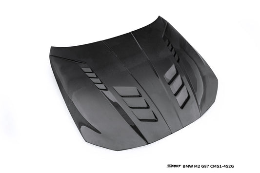 BMW M2CS M2 G87 2023-ON & 2 Series M240i 230i G42 2022-ON with Aftermarket Parts - V3 Style Hood Dry Pre-preg Carbon Fiber / FRP from CMST Tuning