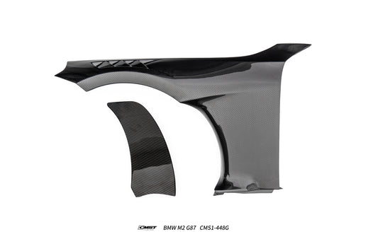 BMW M2CS M2 G87 2023-ON with Aftermarket Parts - V1 Style Front Fenders Dry Pre-preg Carbon Fiber / FRP from CMST Tuning