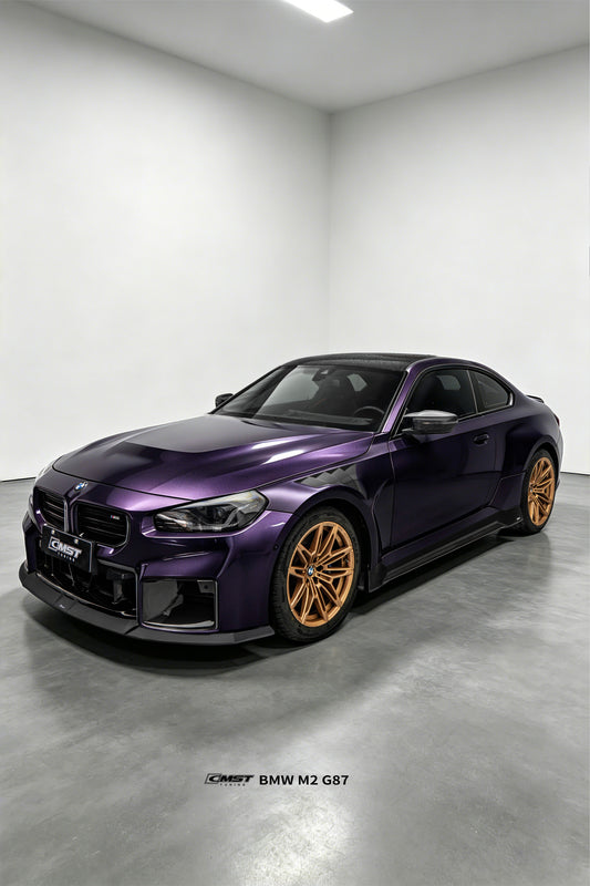 BMW M2CS M2 G87 2023-ON with Aftermarket Parts - V2 Style Front Fenders Dry Pre-preg Carbon Fiber / FRP from CMST Tuning