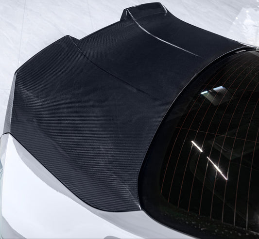 BMW M2CS M2 G87 2023-ON & 2 Series M240i 230i G42 2022-ON with Aftermarket Parts - V2 Style Rear Trunk Dry Pre-preg Carbon Fiber / FRP from CMST Tuning