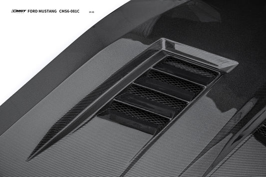 Ford Mustang S650 2.3 Ecoboost 5.0 GT Dark Horse 2024-ON with Aftermarket Parts - V3 Hood Carbon Fiber / FRP from CMST Tuning