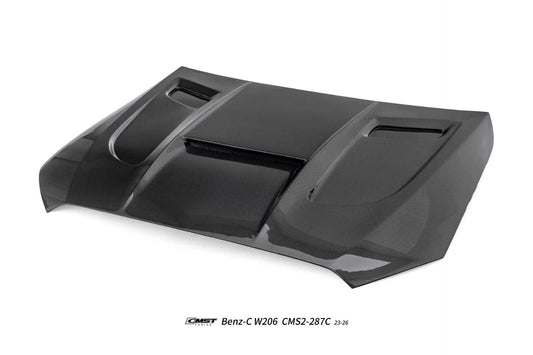 Mercedes Benz C-Class C63S C63 C43 AMG C300 W206 S206 2021-ON with Aftermarket Parts - V3 Hood Carbon Fiber / FRP from CMST Tuning