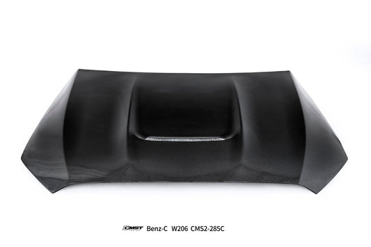 Mercedes Benz C-Class C63S C63 C43 AMG C300 W206 S206 2021-ON with Aftermarket Parts - V1 Hood Carbon Fiber / FRP from CMST Tuning
