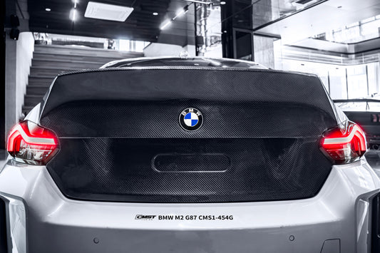 BMW M2CS M2 G87 2023-ON & 2 Series M240i 230i G42 2022-ON with Aftermarket Parts - V3 Style Rear Trunk Dry Pre-preg Carbon Fiber / FRP from CMST Tuning
