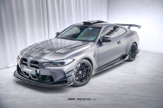 BMW M3/M3C G80 G81 2021-ON & M4/M4C G82/G83 2021-ON with Aftermarket Parts - V2 Style Carbon Fiber & FRP Hood Bonnet from CMST Tuning