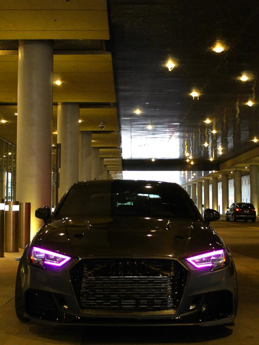 Audi RS3 S3 A3 8V / 8V.5 2014 2015 2016 2017 2018 2019 2020 with Aftermarket Parts - V4 Hood Bonnet Carbon Fiber / FRP from CMST Tuning