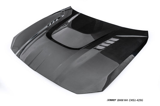 BMW M3CS M3C M3 G80 G81 2021-ON & M4CS M4C M4 G82 G83 2021-ON with Aftermarket Parts - V4 Style Hood Carbon Fiber / FRP from CMST Tuning