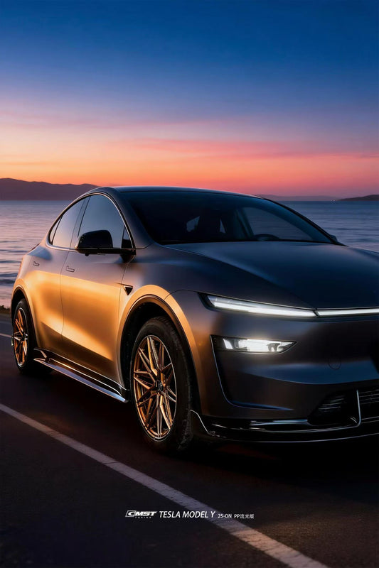 Tesla Model Y Juniper 2026-ON with Aftermarket Parts - V6 Front Lip PP Polypropylene from CMST Tuning