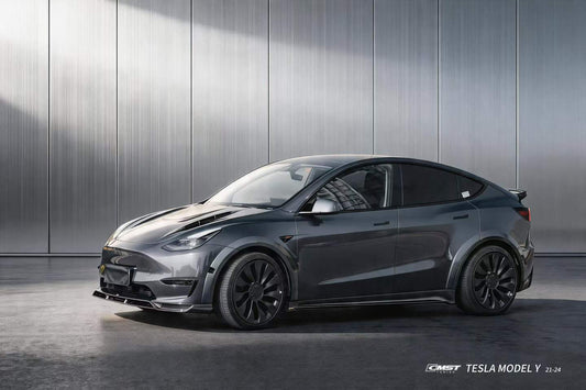 Tesla Model Y Performance AWD Long Range RWD Standard 2020 2021 2022 2023 2024 with Aftermarket Parts - Widebody Wheel Arches Carbon Fiber / FRP from CMST Tuning