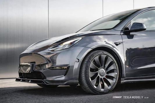 Tesla Model Y Performance AWD Long Range RWD Standard 2020 2021 2022 2023 2024 with Aftermarket Parts - Widebody Wheel Arches Carbon Fiber / FRP from CMST Tuning