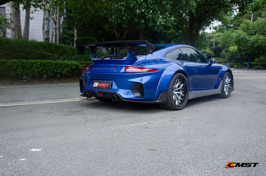 Porsche 991 991.1 911 Carrera Base/S/T 2012 2013 2014 2015 2016 & 991 991.2 911 Carrera Base/S/T 2017 2018 2019 with Aftermarket Parts - Widebody Lower Side Skirts Extensions Carbon Fiber / FRP from CMST Tuning