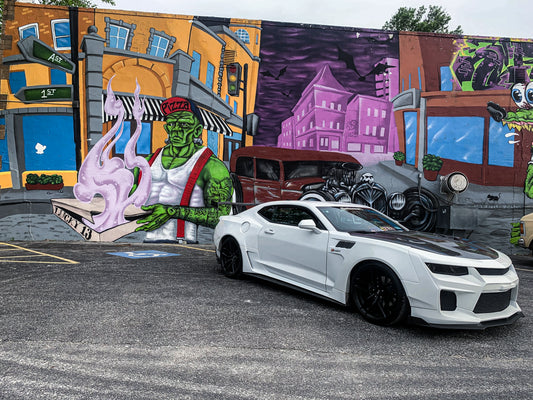 Camaro 6th Gen Z/28 2SS 1SS 3LT 2LT 1LT 2LS 1LS 2015-2024 & Camaro 6th Gen ZL1 2017-2024 with Aftermarket Parts - Widebody Style Side Skirts Carbon Fiber / FRP from CMST Tuning