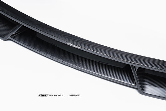 Tesla Model 3 Highland 2024-ON with Aftermarket Parts - V1 Front Lip Carbon Fiber from CMST Tuning