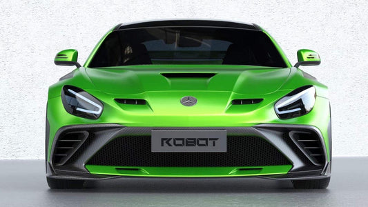 Mercedes Benz AMG GT/GTS/GTC C190 (fits both Pre-facelift & facelift) 2015 2016 2017 2018 2019 2020 2021 with Aftermarket Parts - Paragon Style Front Bumper & Lip Carbon Fiber / FRP from Robot Craftsman