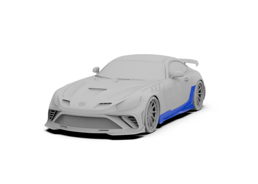 Mercedes Benz AMG GT/GTS C190 (fits both Pre-facelift & facelift) 2015 2016 2017 2018 2019 2020 2021 with Aftermarket Parts - Paragon Side Skirts Carbon Fiber / FRP from Robot Craftsman