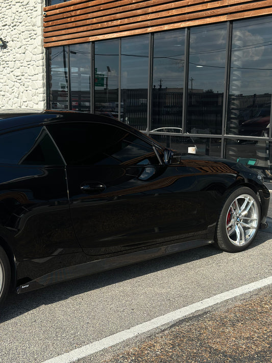 BMW 4 series 430i (with M-package bumper, does not fit base model) M440i G22 G23 2020-ON with Aftermarket Parts - Side Skirts Pre-preg Carbon Fiber from Karbel Carbon