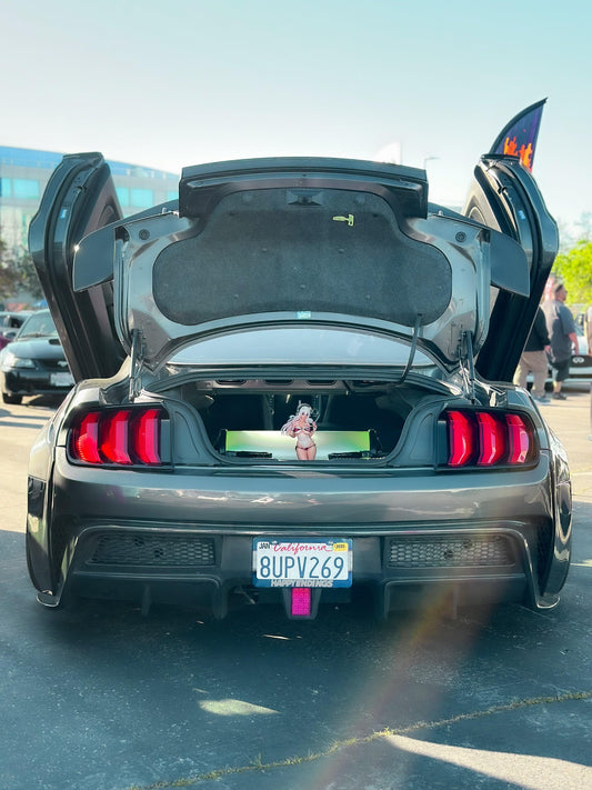 Ford Mustang GT 5.0 Mach1 Bullitt V6 3.6 Ecoboost 2.3 S550.1 S550.2 2015-2023 (exhaust exit relocation or CMST exhaust required) with Aftermarket Parts - Rear Bumper & Diffuser Carbon Fiber / FRP from CMST Tuning