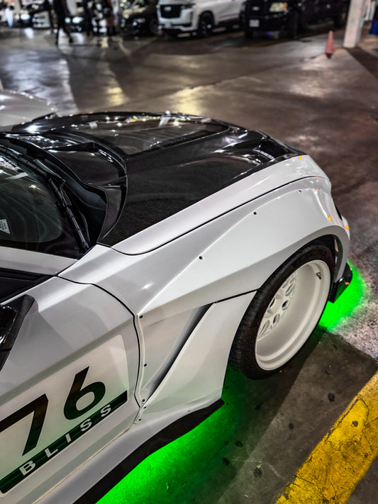 Robot Craftsman " DAWN & DUSK " Widebody Fender Flares Wheel Arches & Side Skirts for Ford Mustang Ecoboost V6 GT Mach1 Bullitt S550.2 2018-2023 Carbon Fiber / FRP