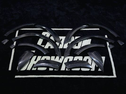 Tesla Model Y Performance AWD Long Range RWD Standard 2020 2021 2022 2023 2024 with Aftermarket Parts - "STARSHIP" Widebody Wheel Arches Carbon Fiber / FRP from Robot Craftsman