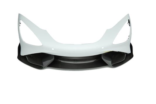 McLaren 720S 2018 2019 2020 2021 2022 2023 with Aftermarket Parts - 765LT Front Bumper & Lip Conversion Kit Pre-preg Carbon Fiber / FRP from Aero Republic