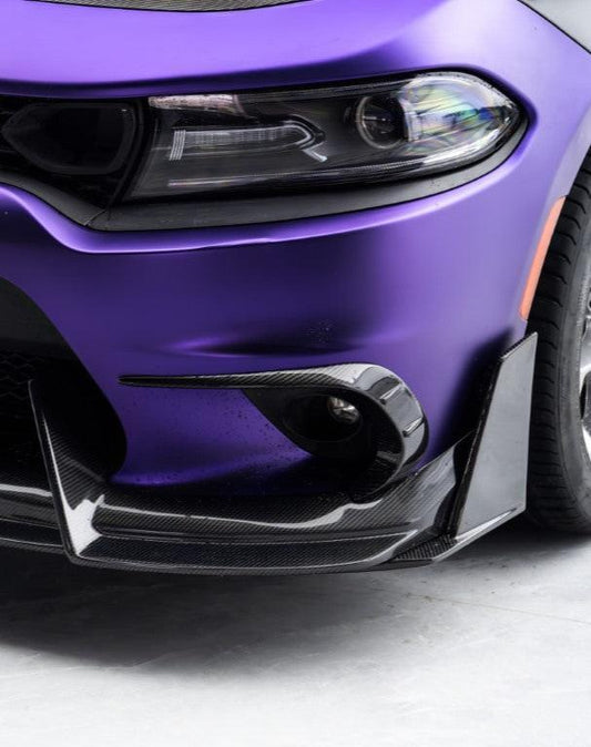 Dodge Charger 2015 Scat Pack & 2016 Scat Pack, Hellcat & 2017 R/T, Daytona, Scat Pack, Hellcat & 2018 GT, R/T, Daytona, Scat Pack, Hellcatwith & 2019 GT, R/T, Scat Pack, Hellcat & 2020 GT, R/T, Scat Pack, Hellcat & 2021 GT, R/T, Scat Pack & 2022-2023 GT, R/T, Scat Pack Non-widebody Aftermarket Parts - Upper Valences Carbon Fiber from CMST Tuning