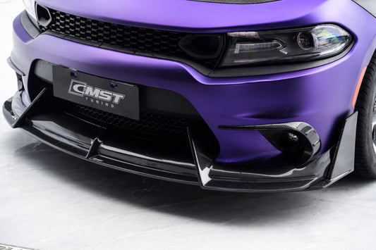 Dodge Charger 2015 Scat Pack & 2016 Scat Pack, Hellcat & 2017 R/T, Daytona, Scat Pack, Hellcat & 2018 GT, R/T, Daytona, Scat Pack, Hellcatwith & 2019 GT, R/T, Scat Pack, Hellcat & 2020 GT, R/T, Scat Pack, Hellcat & 2021 GT, R/T, Scat Pack & 2022-2023 GT, R/T, Scat Pack Non-widebody Aftermarket Parts - Upper Valences Carbon Fiber from CMST Tuning